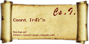 Csont Irén névjegykártya