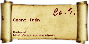 Csont Irén névjegykártya