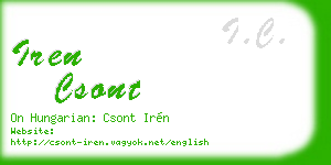 iren csont business card